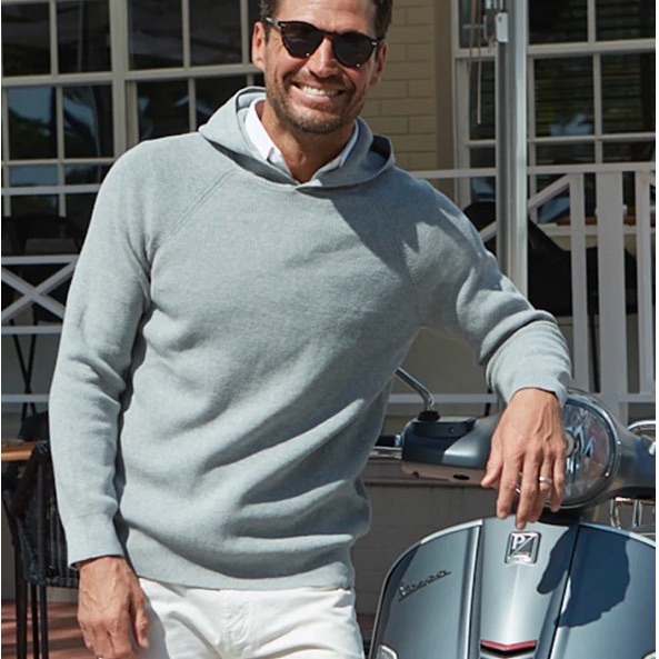 Collars And Cotton Double Knit Premium Cotton Hoodie - Gray